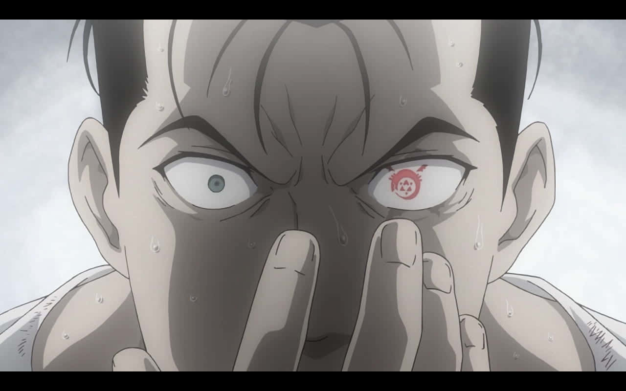 King Bradley, anime character, one eye glowing red, HD Desktop Wallpaper