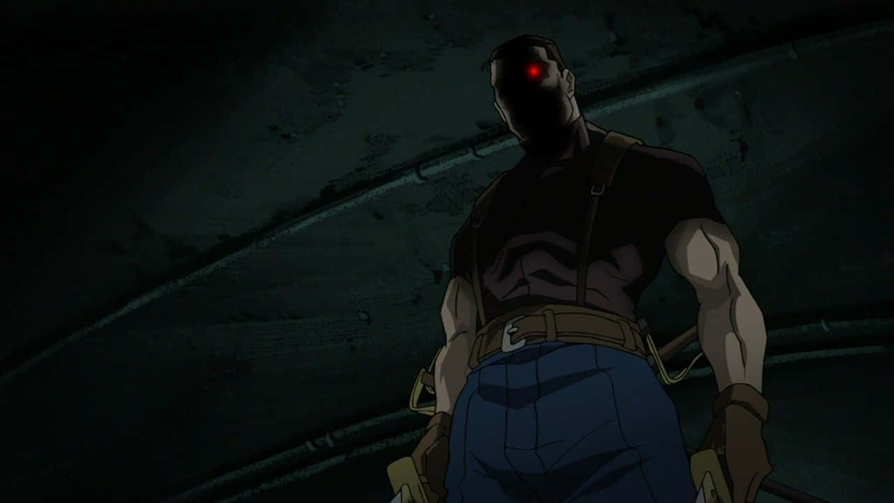 King Bradley, glowing red eye, dark gritty tunnel, HD Desktop Wallpaper