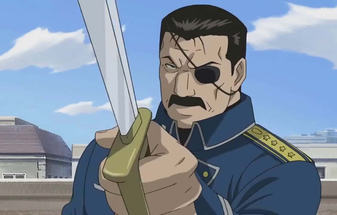 King Bradley, eyepatch, sword, SD Desktop Wallpaper