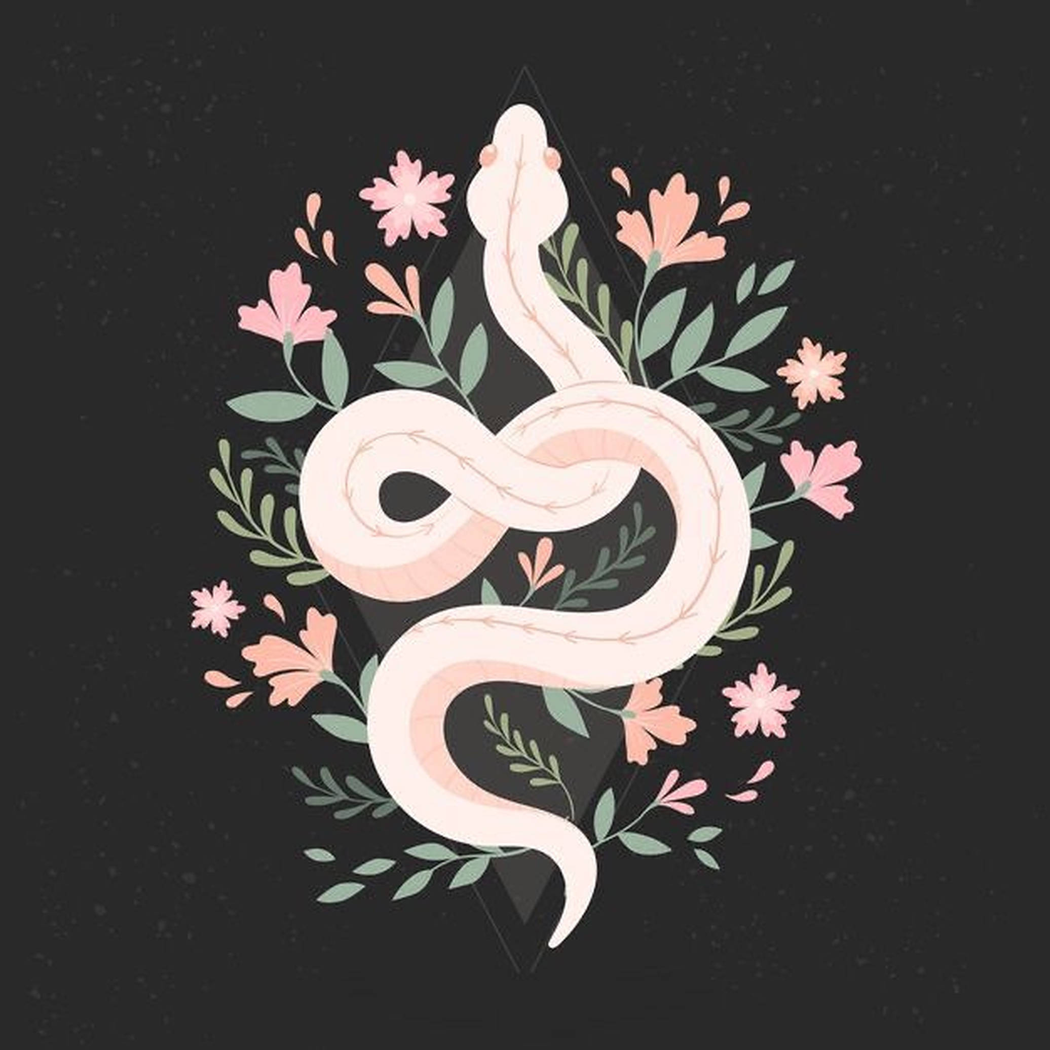 King Cobra, Pastel Pink, white snake, Full HD Desktop Wallpaper