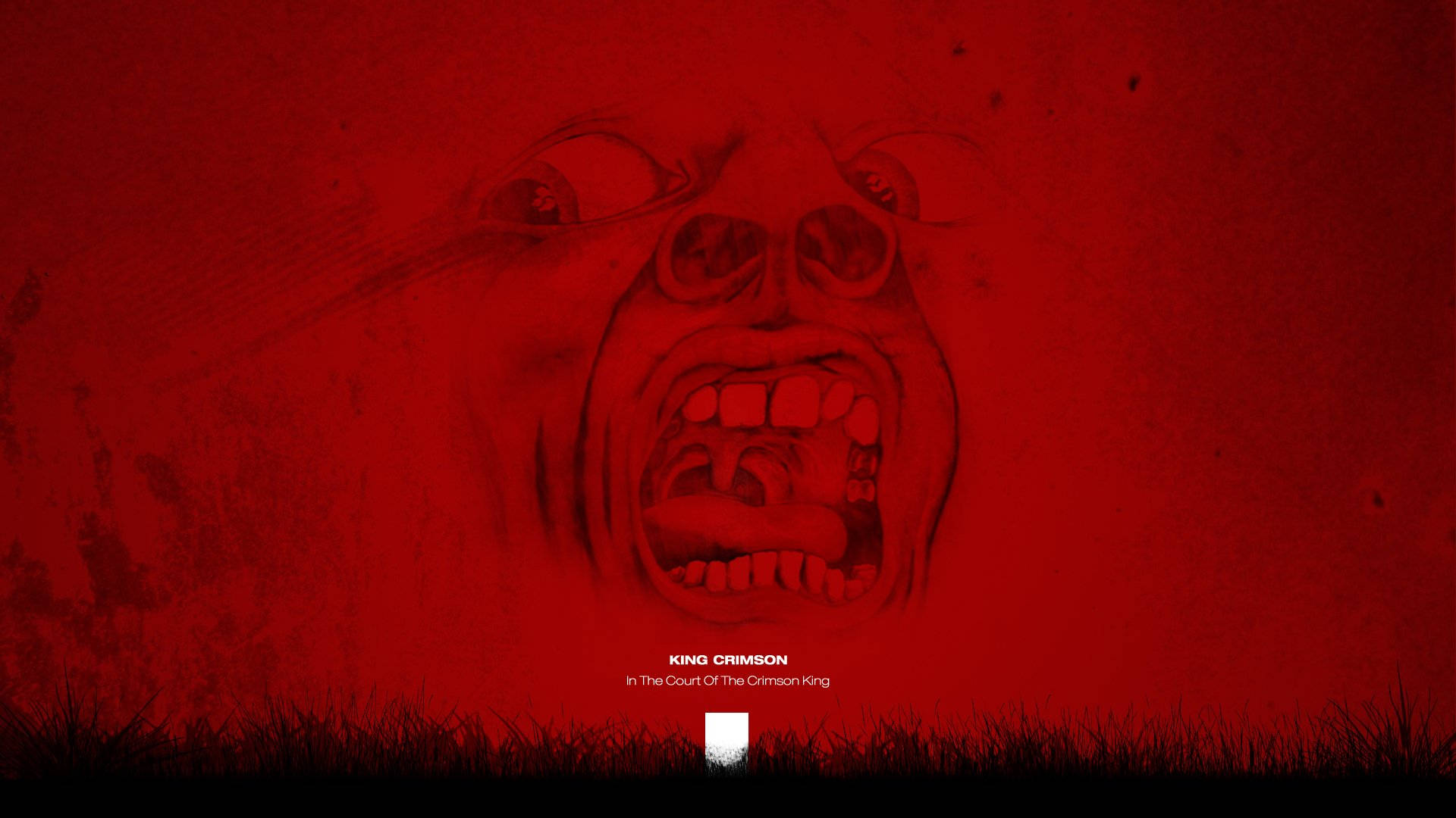 King Crimson, red-toned, screaming face, Full HD Desktop Wallpaper