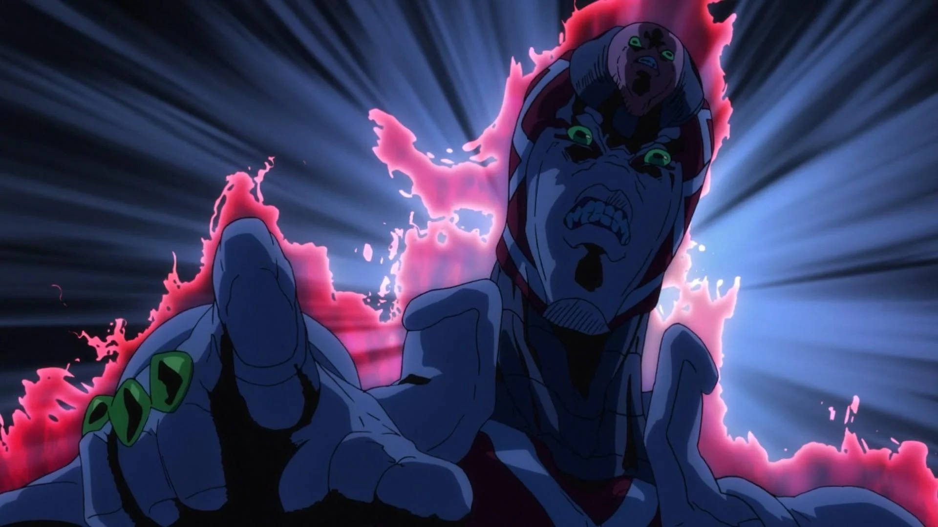 King Crimson, angry face, glowing green eyes, Full HD Desktop Wallpaper