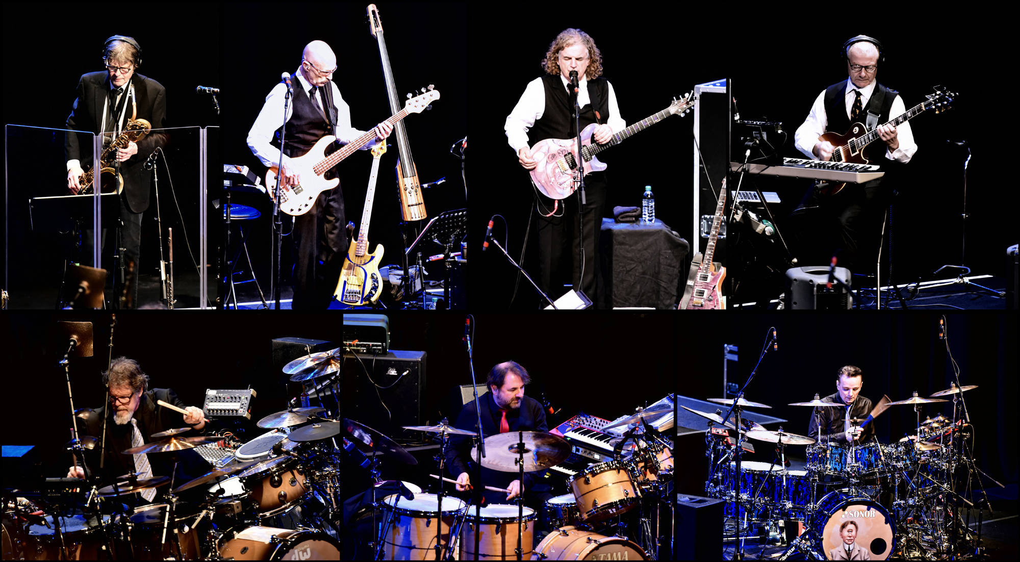 King Crimson, band members, guitars, Full HD Desktop Wallpaper