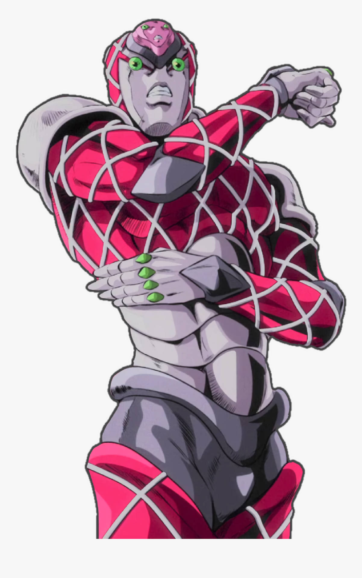 King Crimson, white, pink and grey armor, Full HD Phone Wallpaper