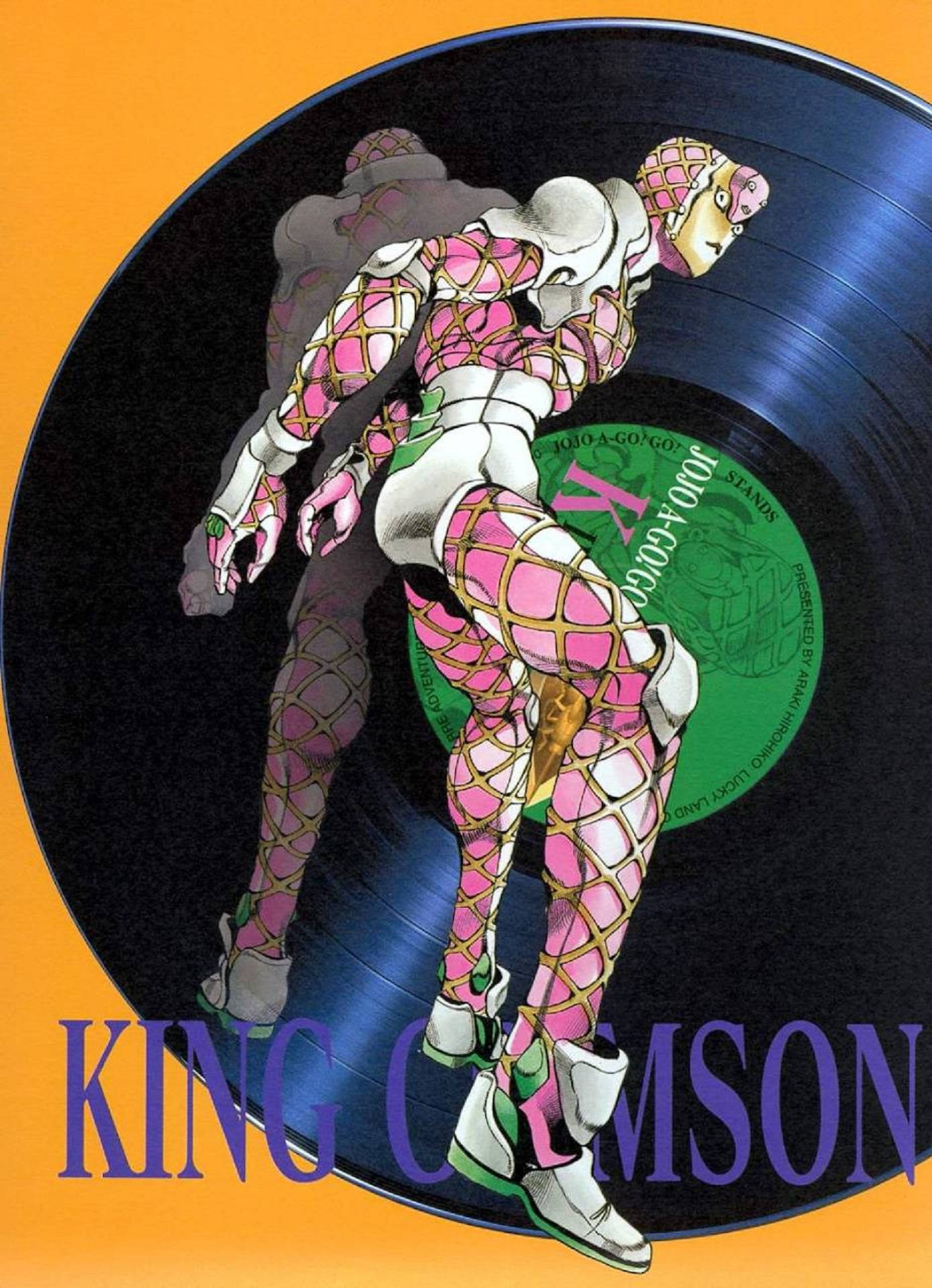 King Crimson, old disc, pink and white checkered outfit, Full HD Phone Wallpaper