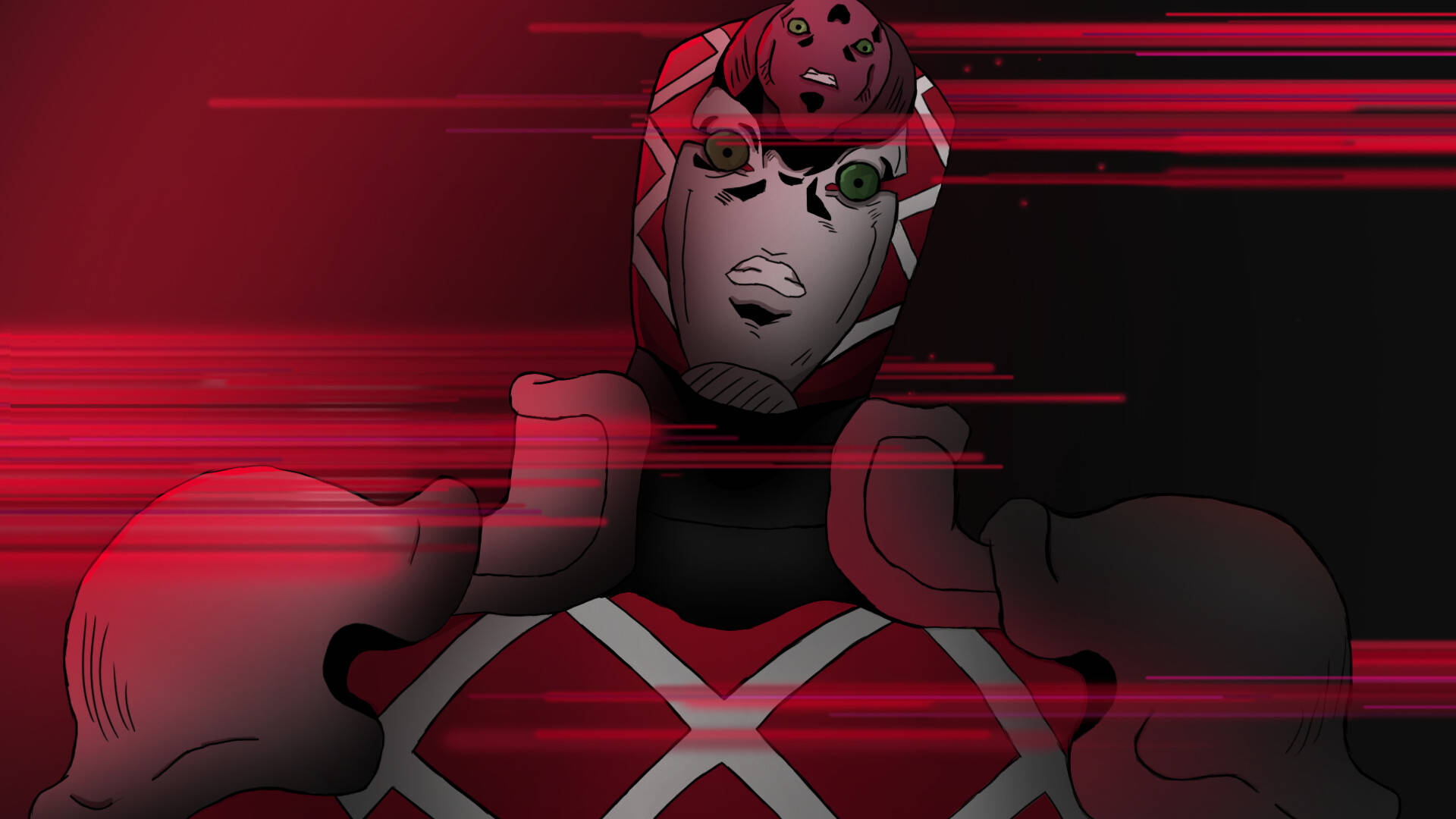 King Crimson, red armor, white armor, Full HD Desktop Wallpaper