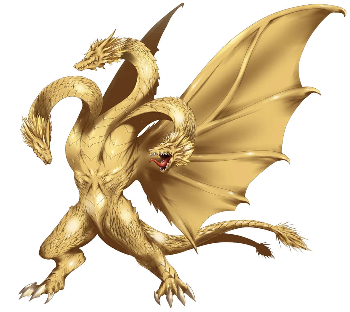 King Ghidorah, golden, three-headed, SD Desktop Wallpaper