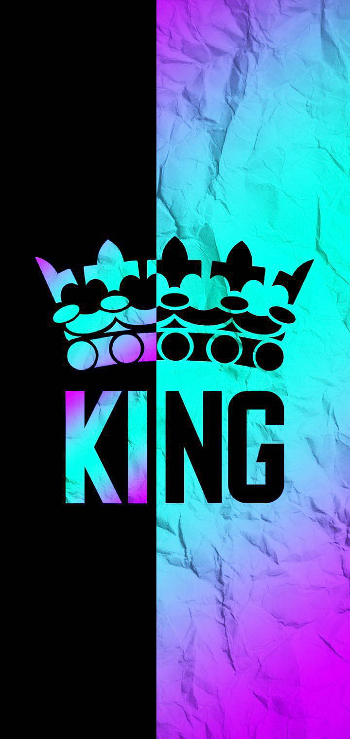 King iPhone, black crown, king text, HD Phone Wallpaper