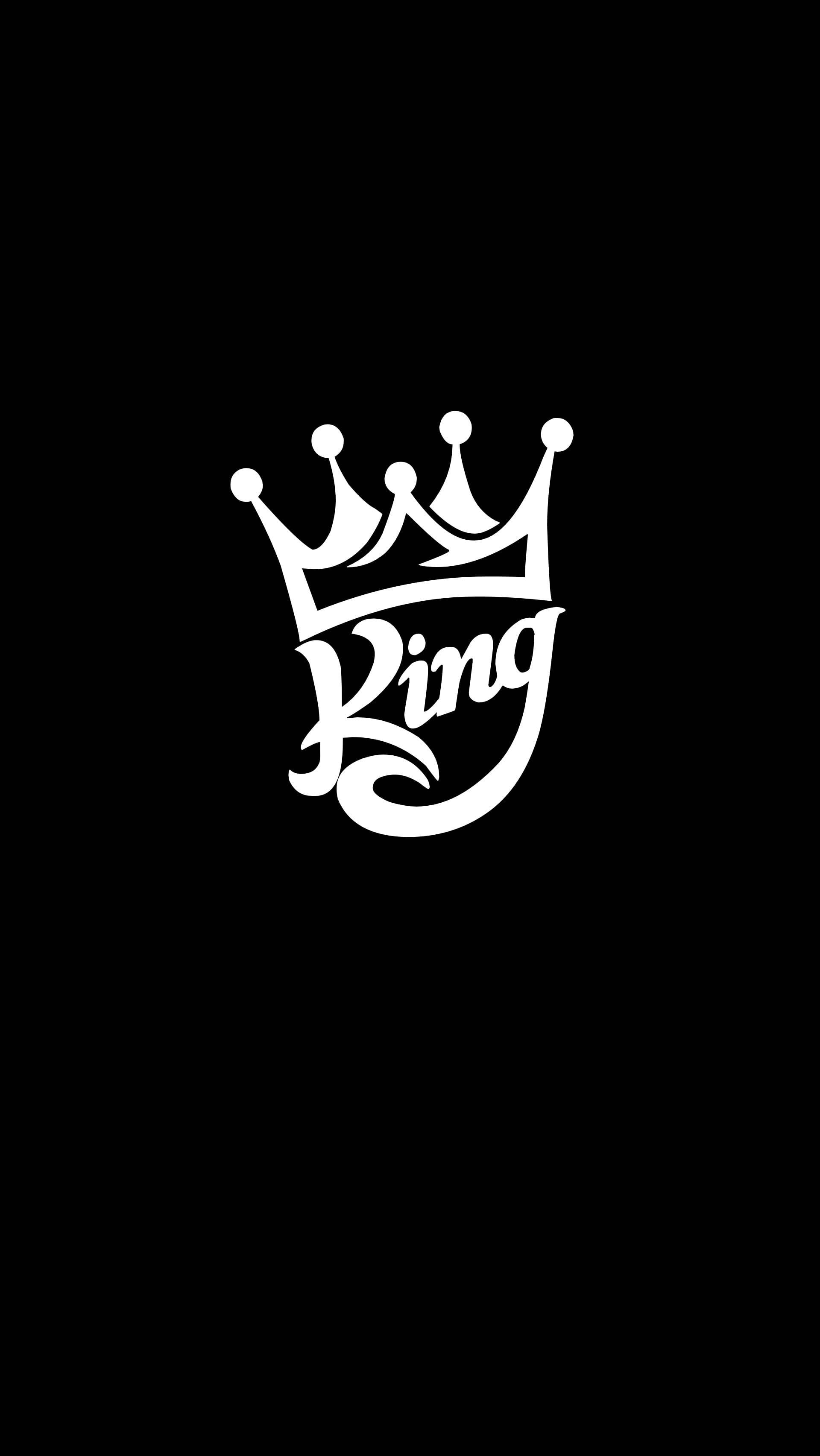 white crown, King, stylized script, 2K Phone Wallpaper