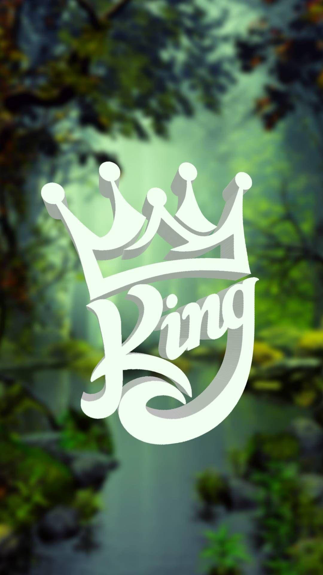 Forest King iPhone, white crown, King text, Full HD Phone Wallpaper