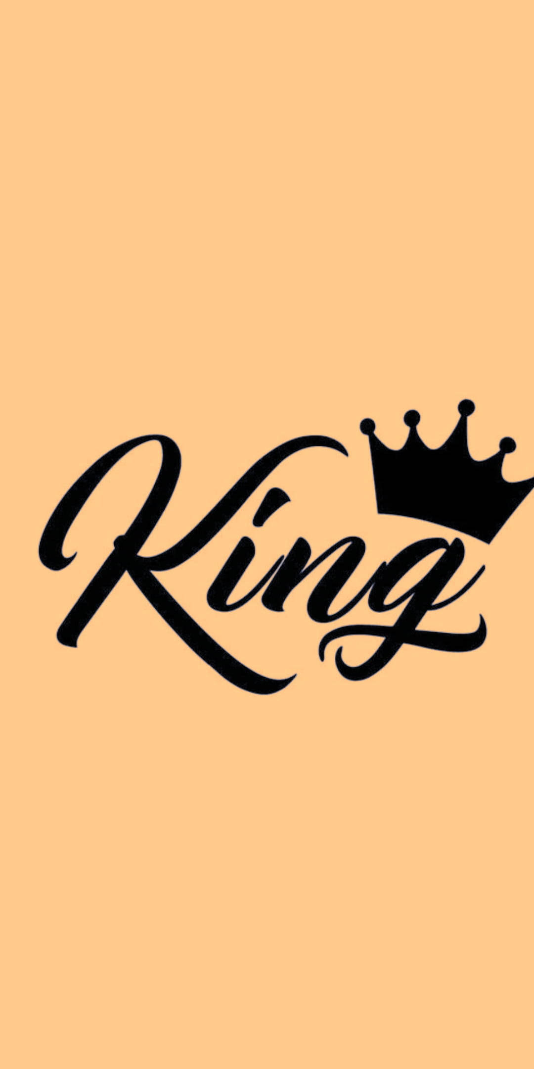 King iPhone, cursive, crown icon, Full HD Phone Wallpaper