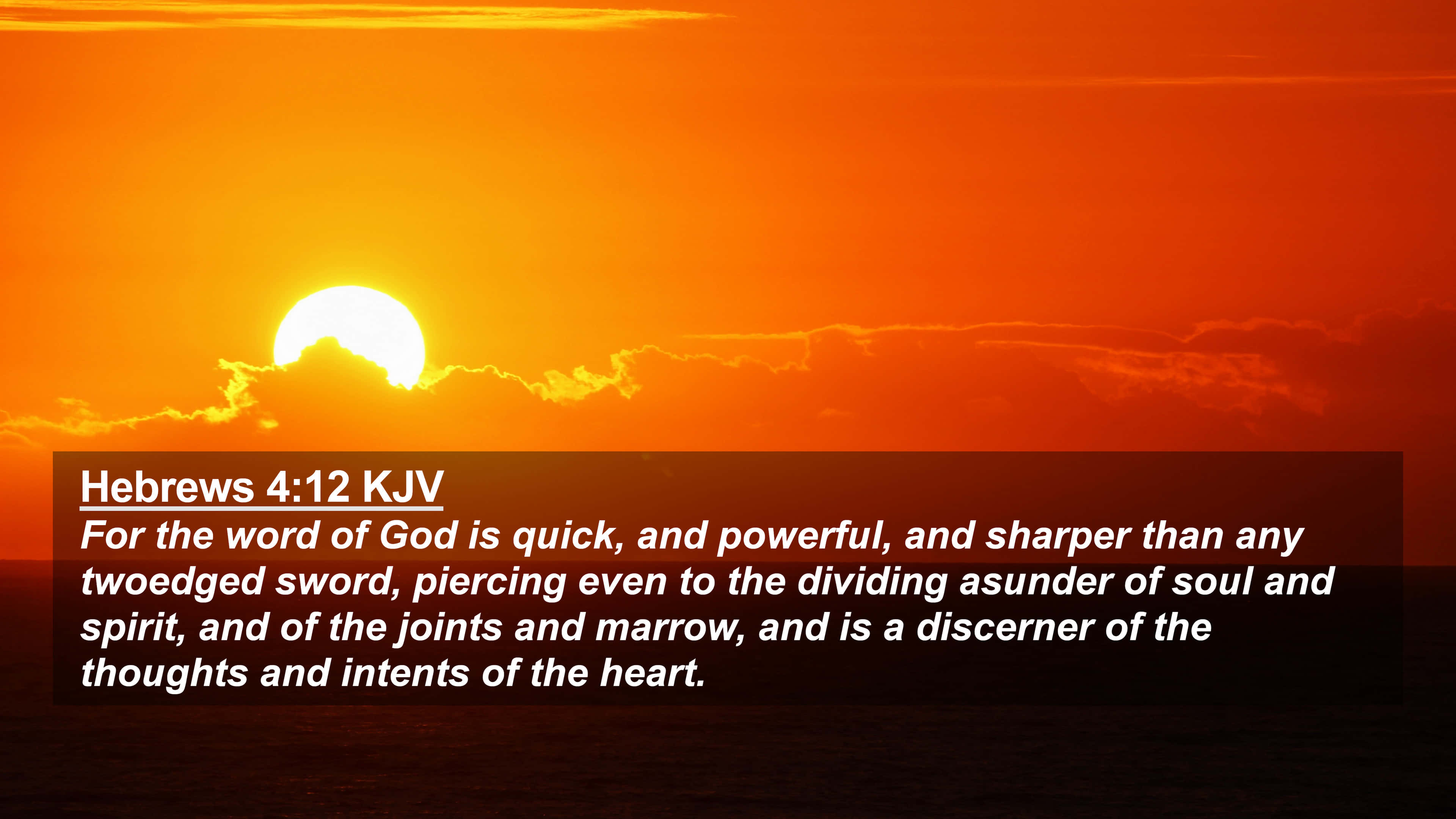 King James Bible, sunset, glowing sun, 4K Desktop Wallpaper