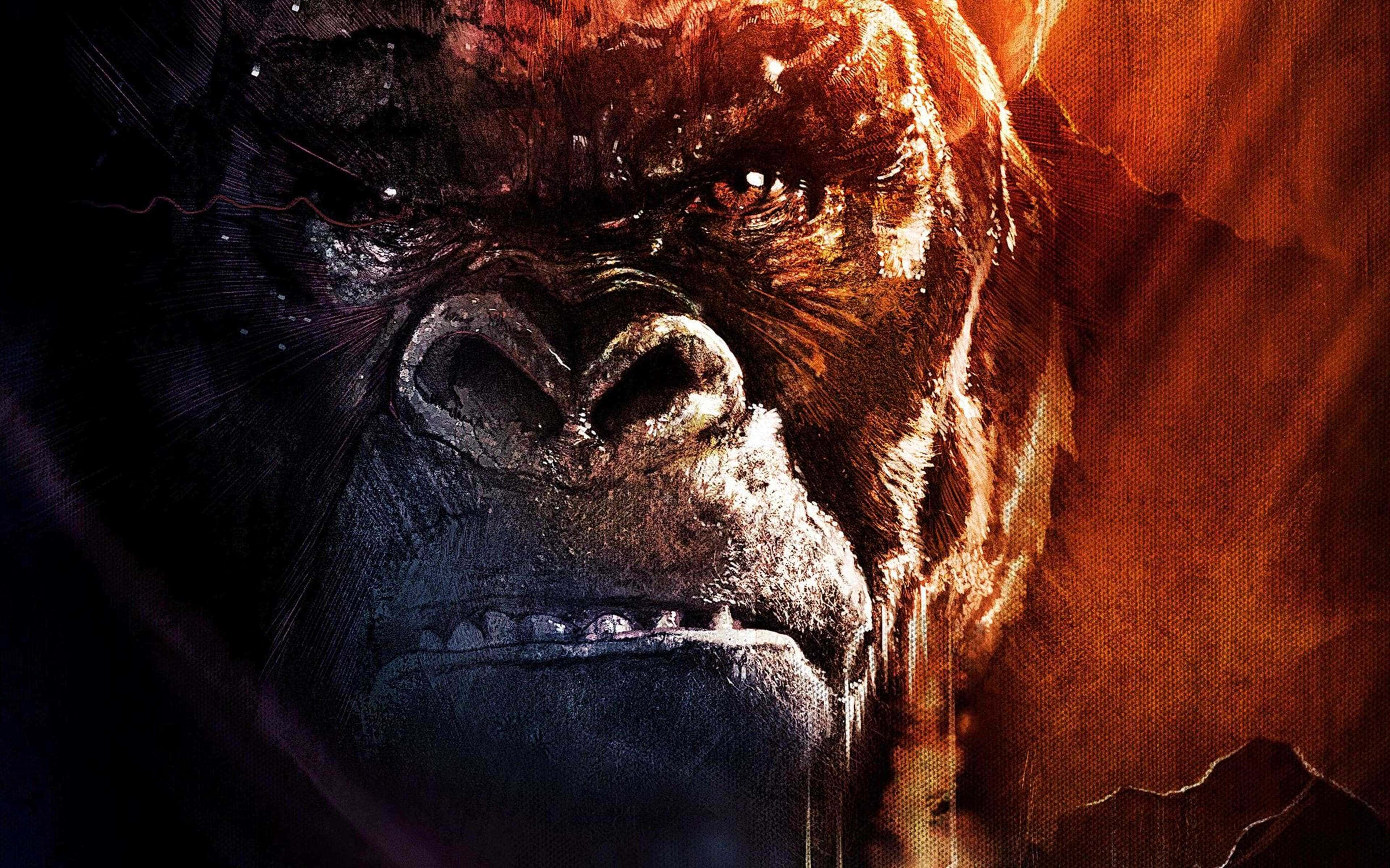 King Kong, 4K, fierce gorilla, 4K Desktop Wallpaper
