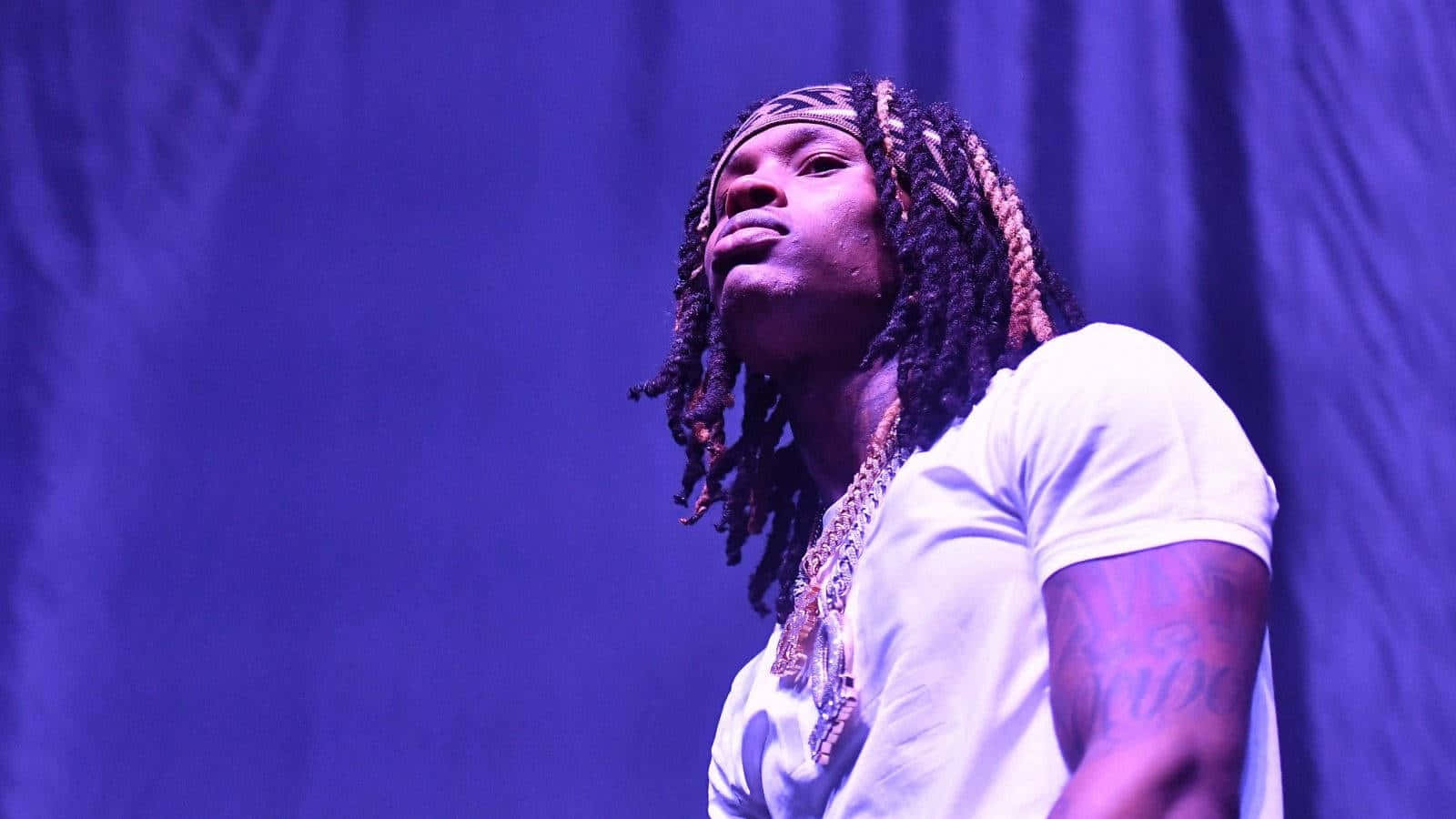 King Von, braided hair, gold chain, HD Desktop Wallpaper