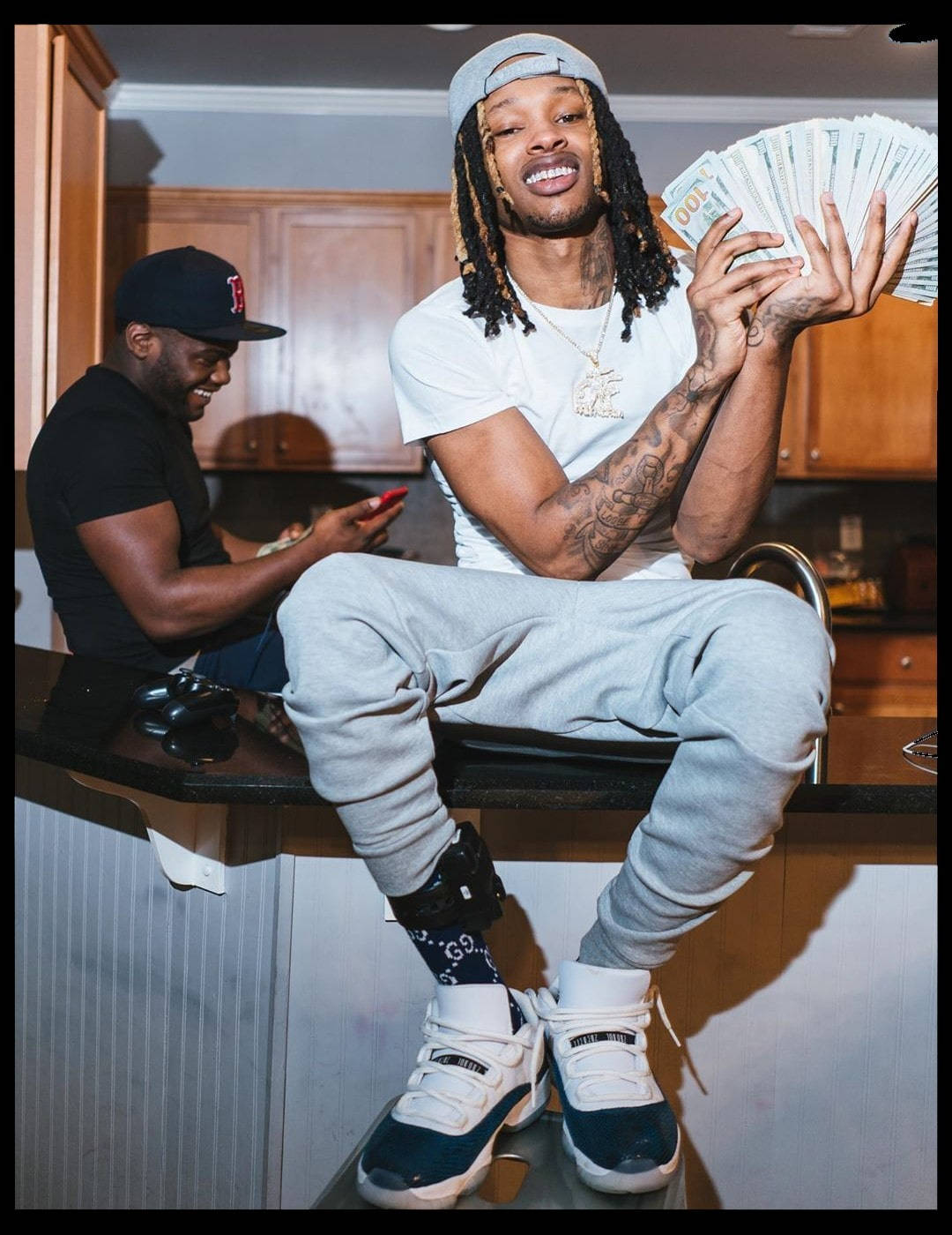 King Von, dreadlocks, kitchen counter, HD Phone Wallpaper