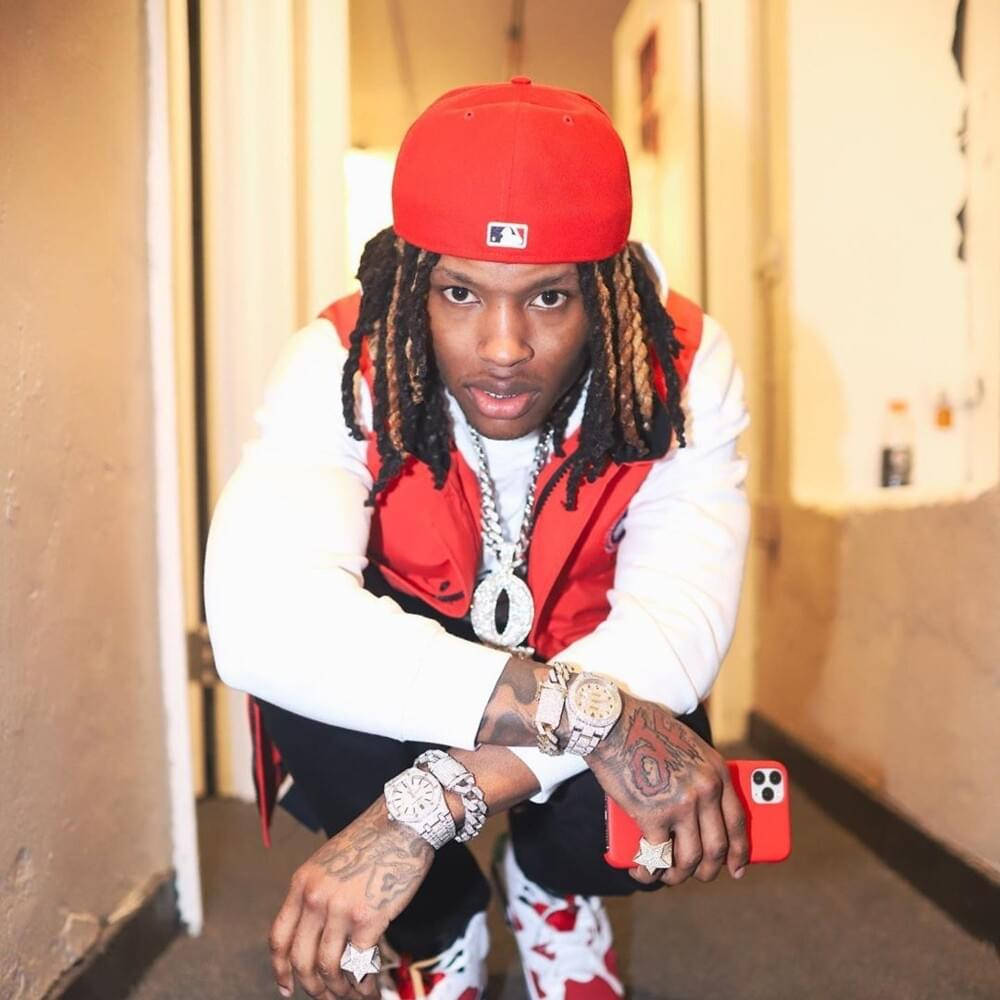 King Von, orange vest, red cap, SD Desktop Wallpaper