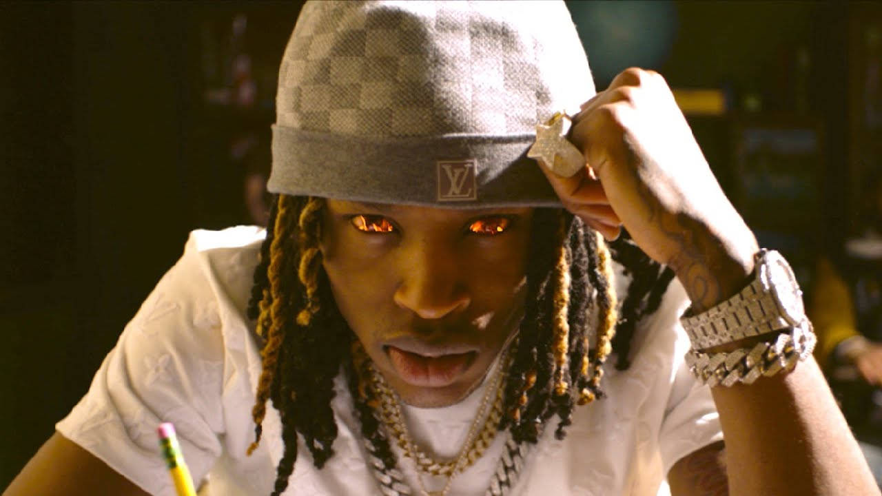 King Von, golden eyes, glowing orange eyes, HD Desktop Wallpaper