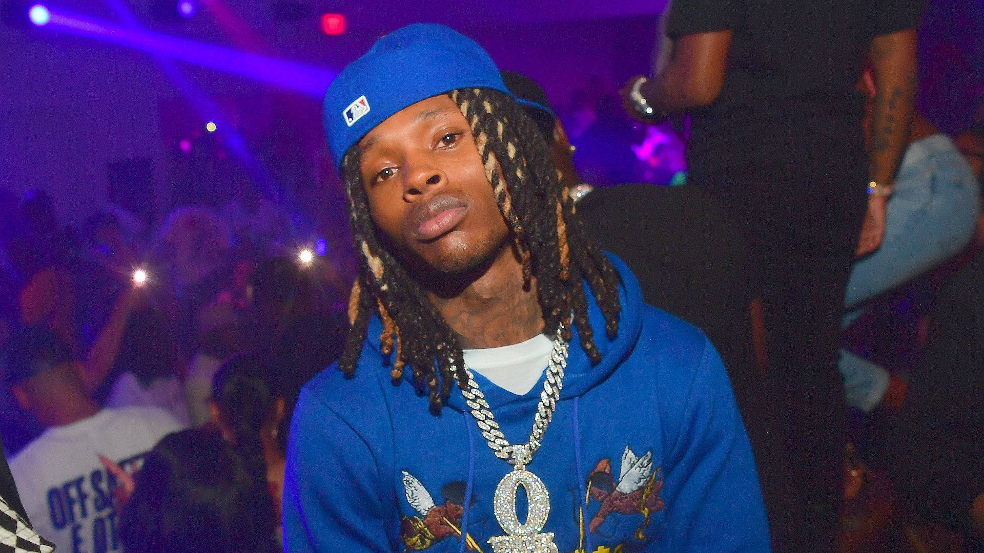 King Von, blue clothing, nightclub, Full HD Desktop Wallpaper