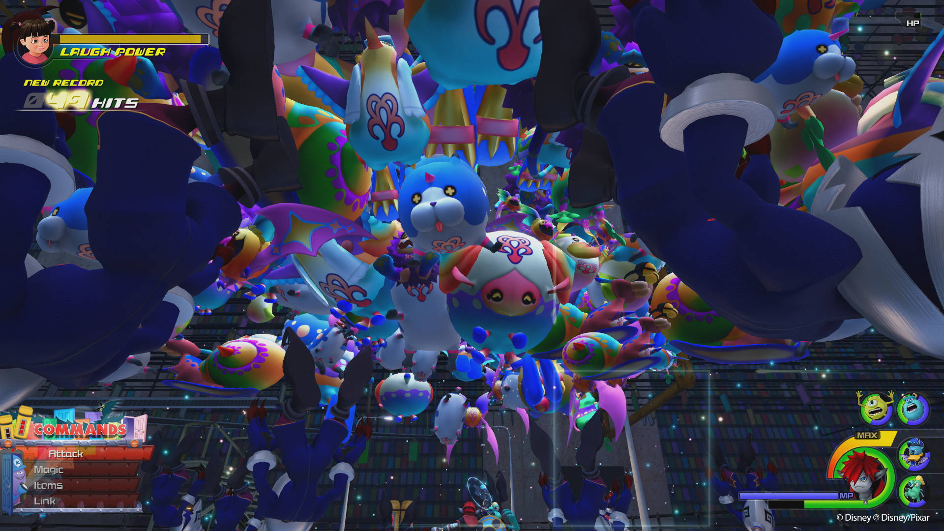 Kingdom Hearts 3, digital arena, colorful cartoon characters, Full HD Desktop Wallpaper