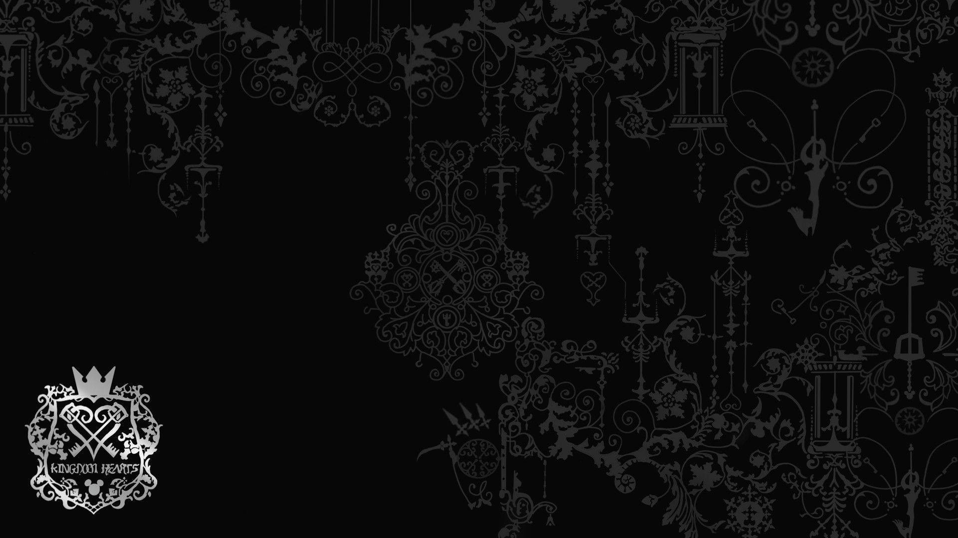 Kingdom Hearts 3, keyblades, silver filigree patterns, Full HD Desktop Wallpaper