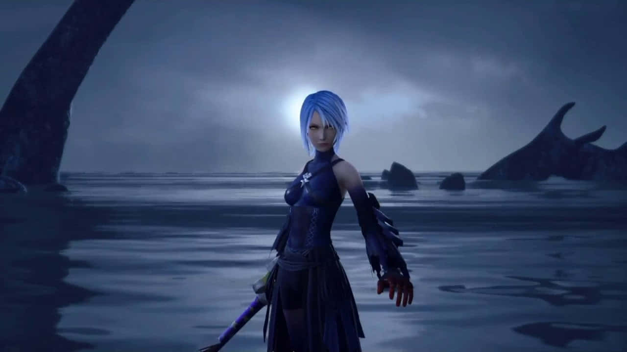 Kingdom Hearts Aqua, Aqua, blue-haired anime woman, HD Desktop Wallpaper