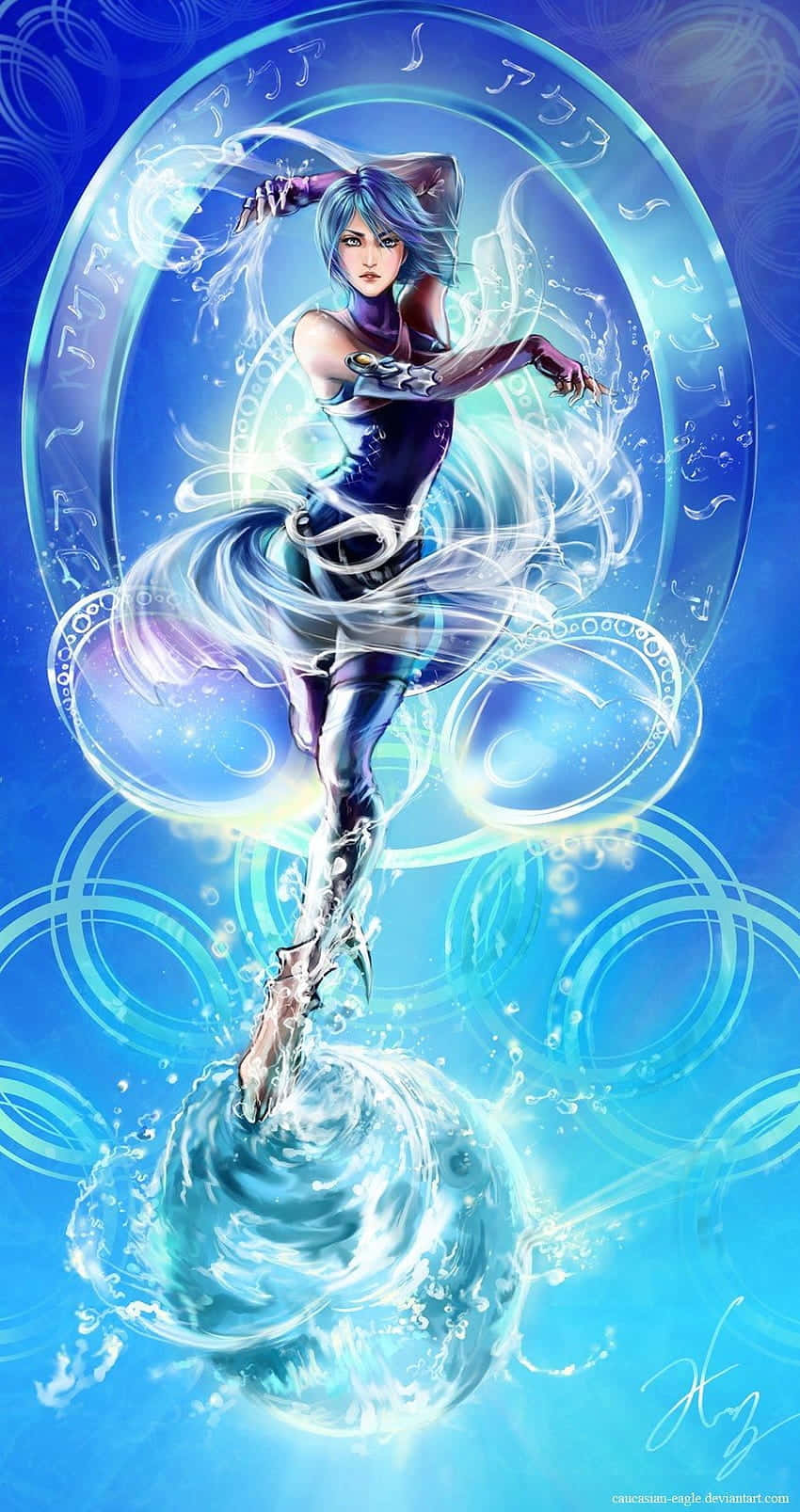 Kingdom Hearts Aqua, blue-haired anime girl, dark outfit, HD Phone Wallpaper