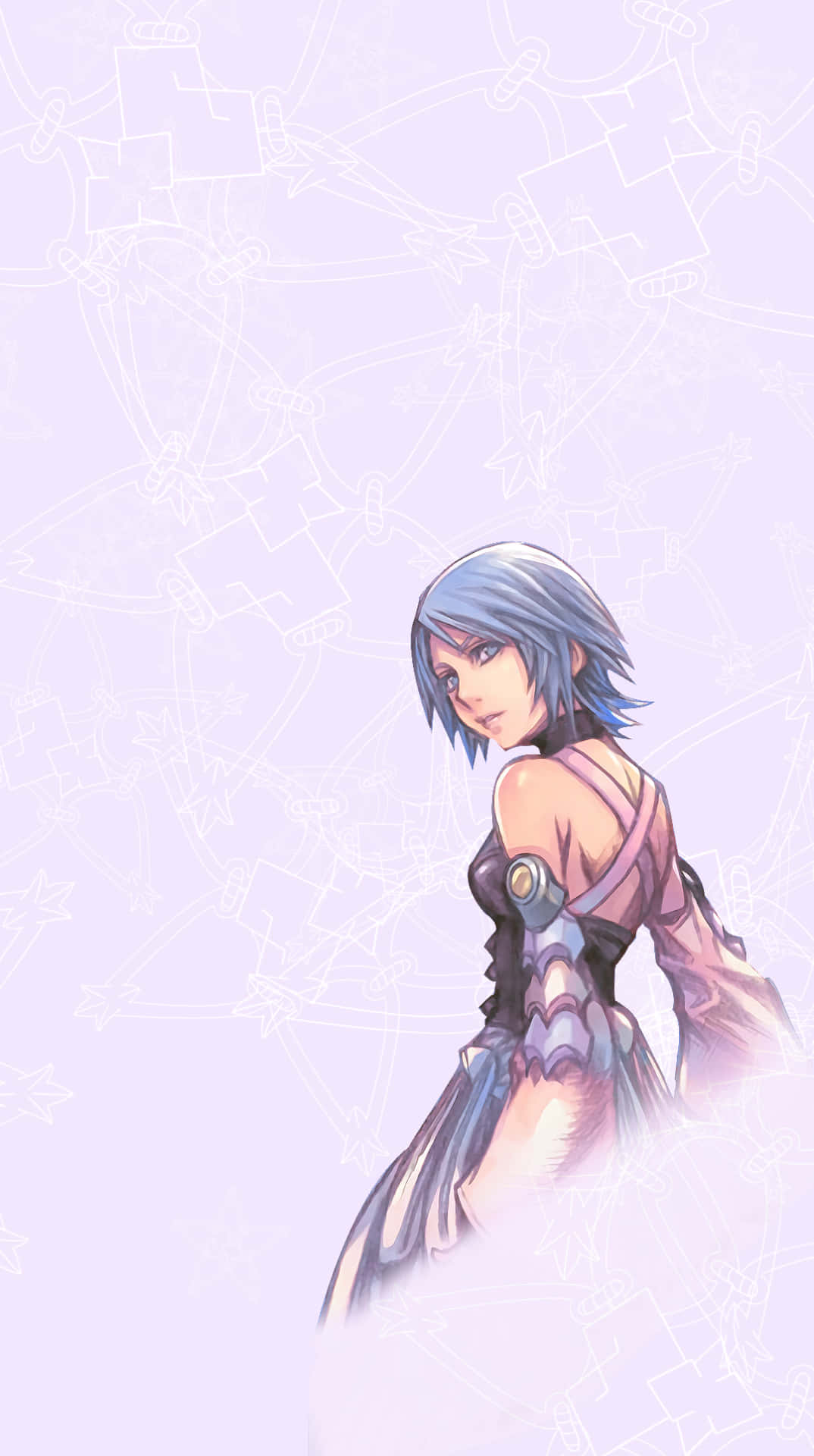 Kingdom Hearts Aqua, blue-haired anime girl, purple dress, Full HD Phone Wallpaper