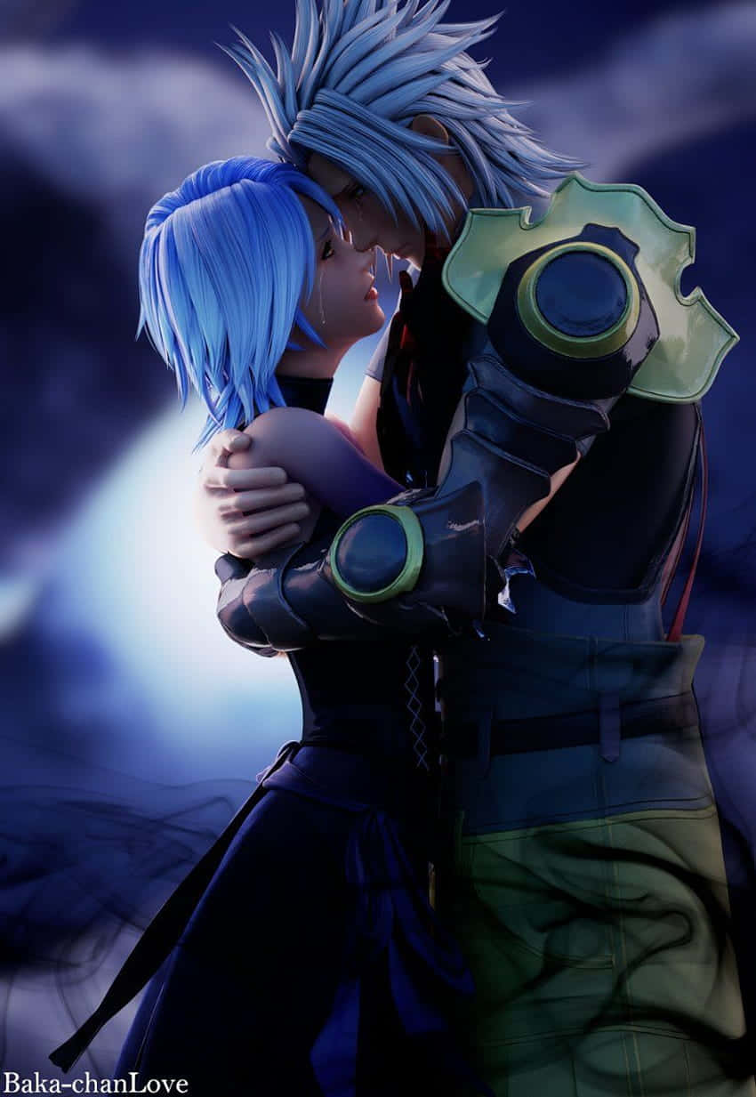 Kingdom Hearts Aqua, blue hair, anime characters, SD Phone Wallpaper