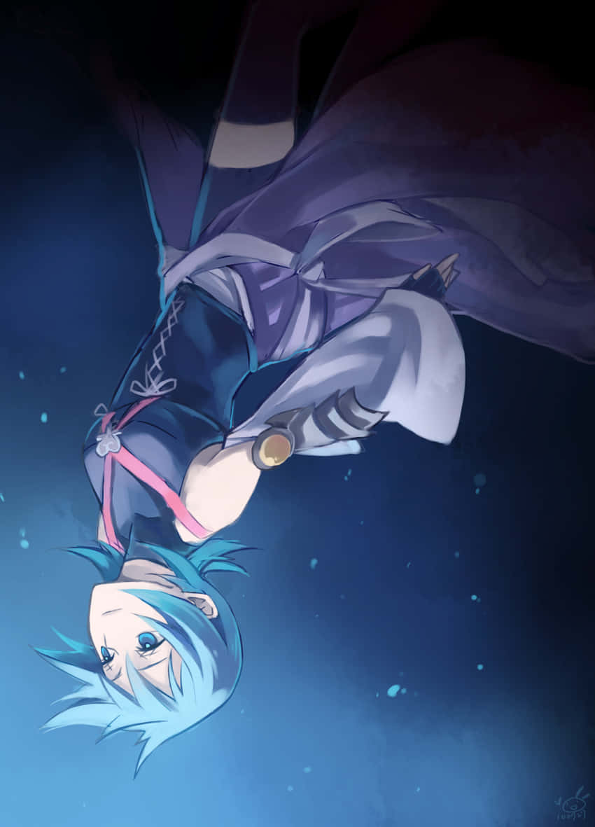 Kingdom Hearts Aqua, Aqua, blue-haired anime girl, SD Phone Wallpaper