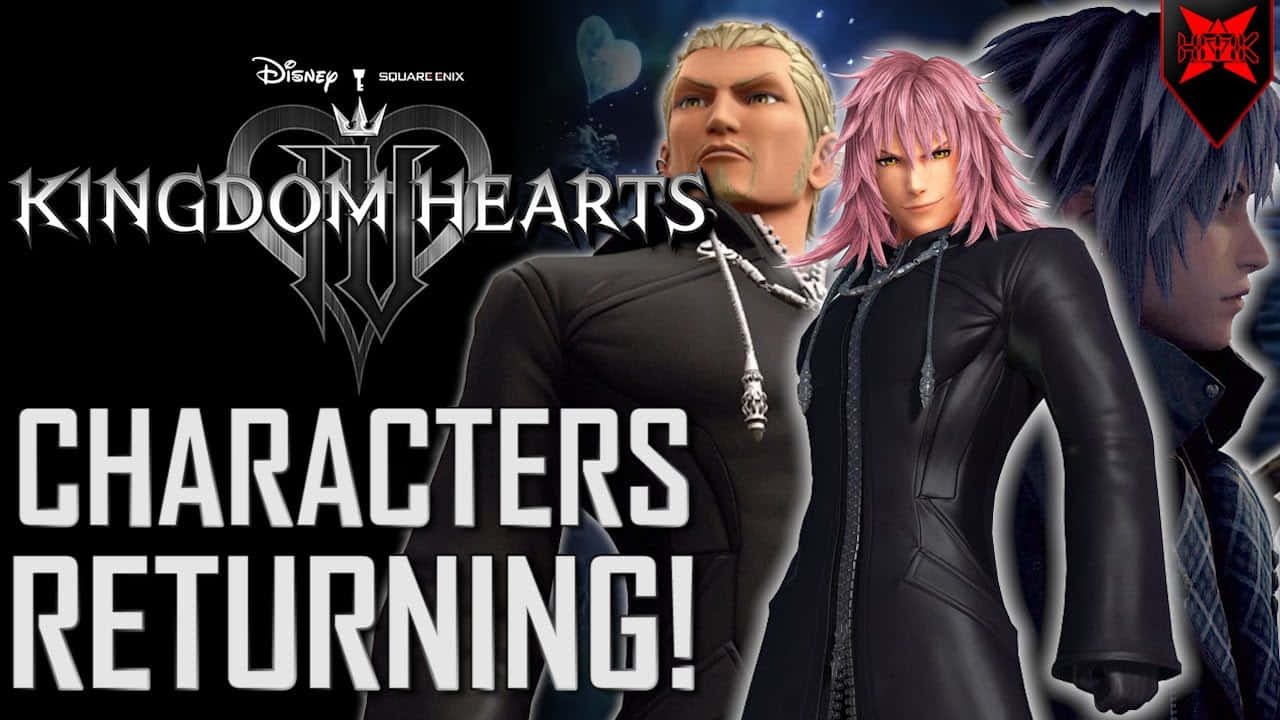 Kingdom Hearts Characters, black jackets, dark background, HD Desktop Wallpaper