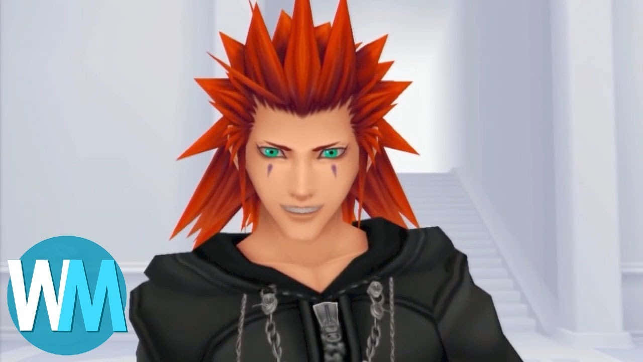 Kingdom Hearts Characters, spiky red hair, green eyes, HD Desktop Wallpaper