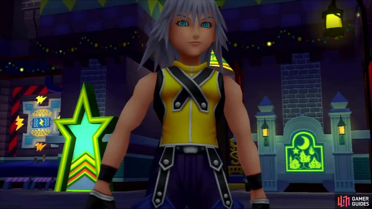 Kingdom Hearts Characters, silver-haired anime character, yellow and purple outfit, SD Desktop Wallpaper