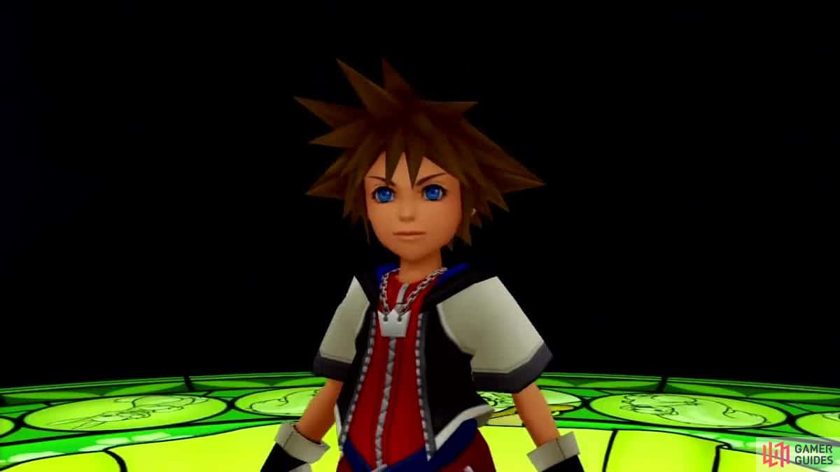 Kingdom Hearts Characters, spiky-haired anime boy, blue eyes, SD Desktop Wallpaper