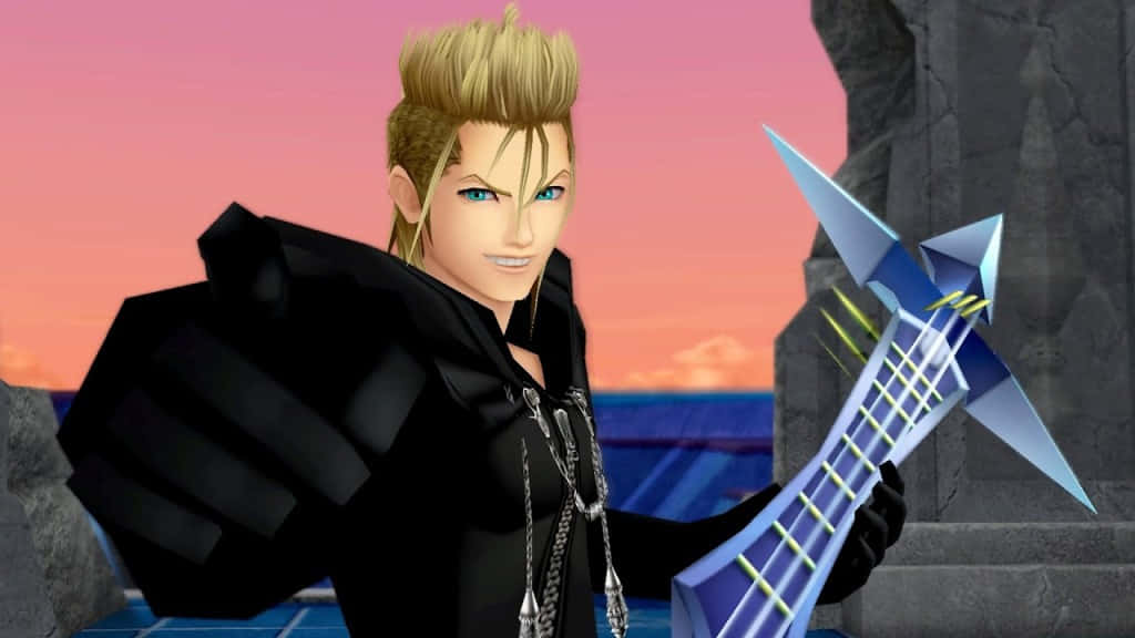 Kingdom Hearts Characters, blonde anime character, black armor, SD Desktop Wallpaper