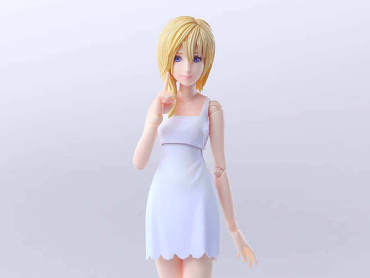 Namine, Kingdom Hearts, blonde anime-style figurine, SD Desktop Wallpaper