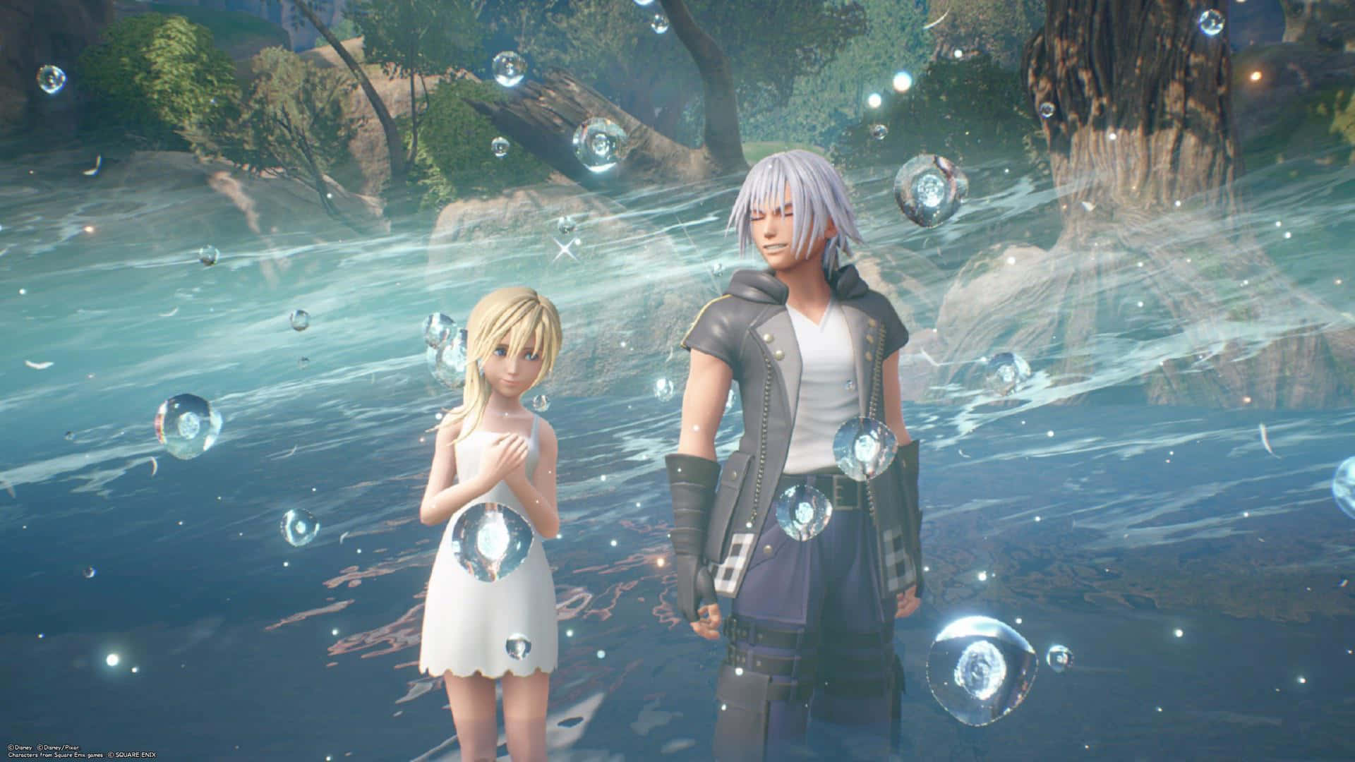 Kingdom Hearts, Namine, magical forest, Full HD Desktop Wallpaper