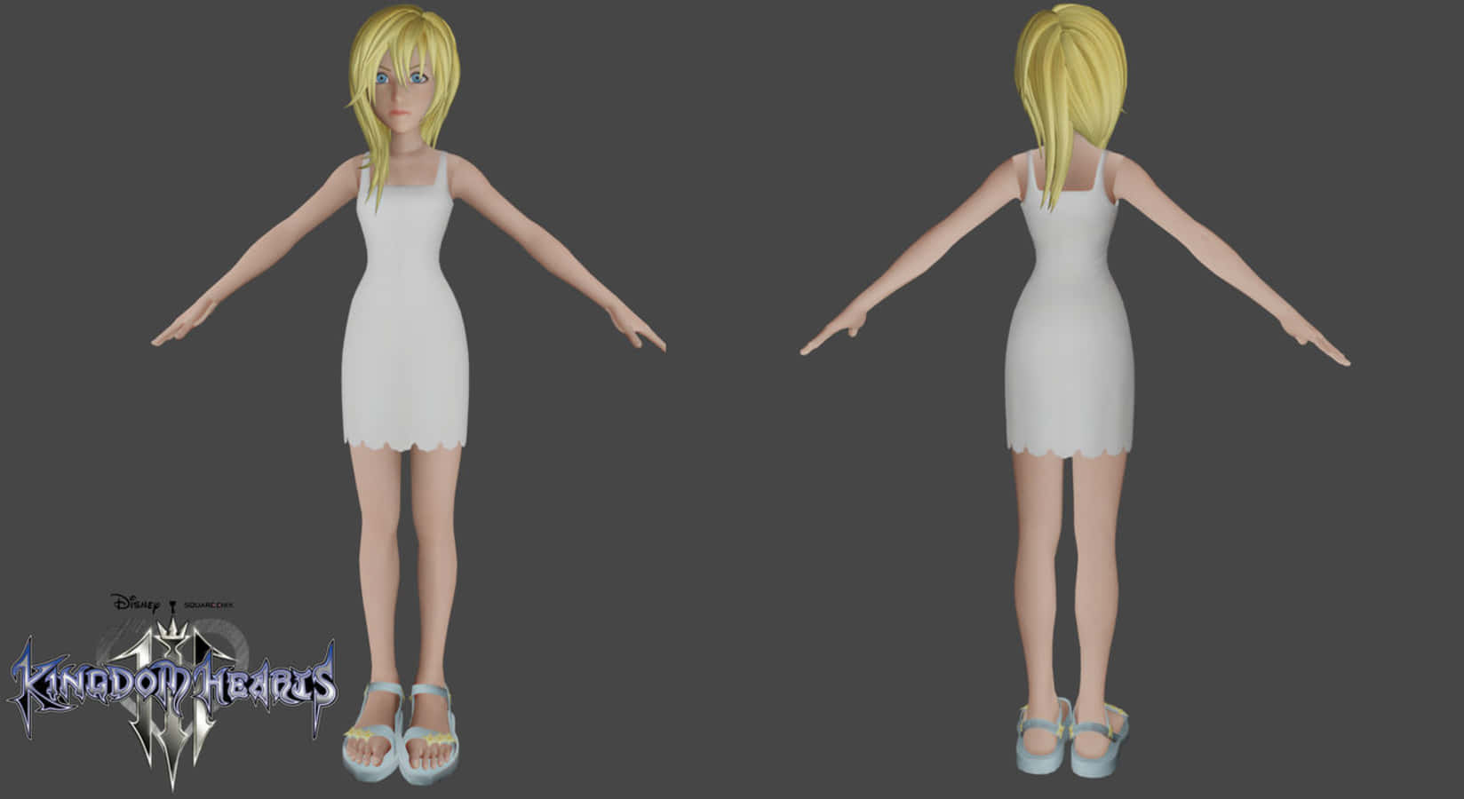 Kingdom Hearts Namine, blonde anime girl, white dress, HD Desktop Wallpaper
