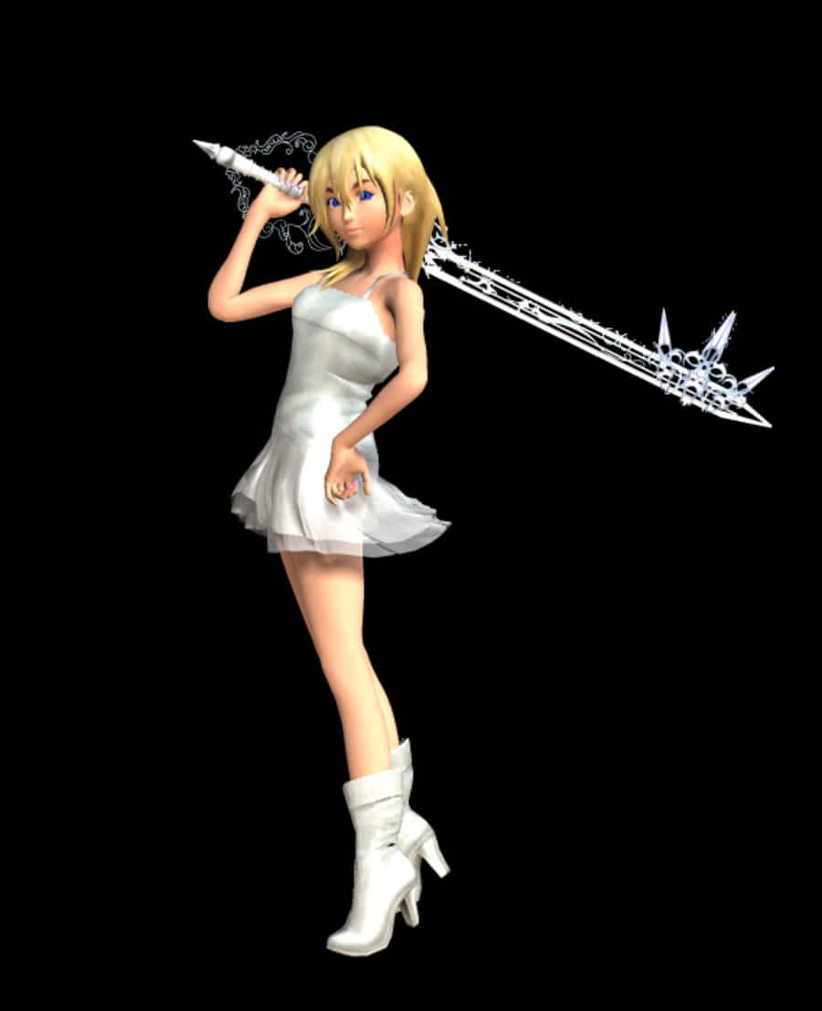 Kingdom Hearts, Namine, white dress, SD Phone Wallpaper