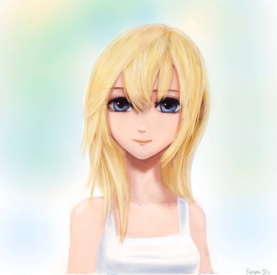 Kingdom Hearts Namine, golden hair, blue eyes, SD Desktop Wallpaper