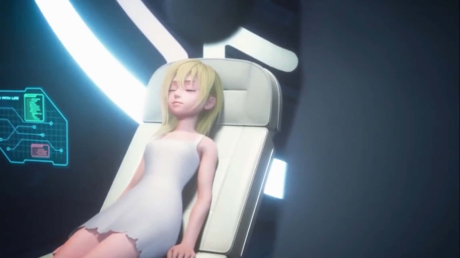 Kingdom Hearts, Namine, neon tech interfaces, HD Desktop Wallpaper