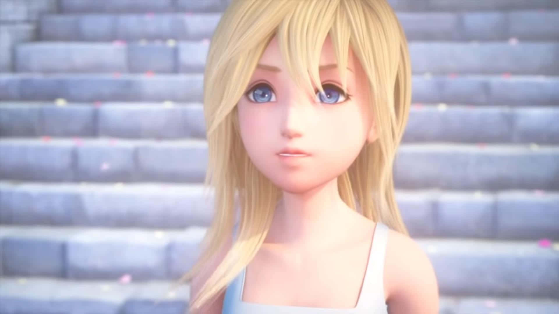 Kingdom Hearts Namine, anime girl, blonde hair, Full HD Desktop Wallpaper