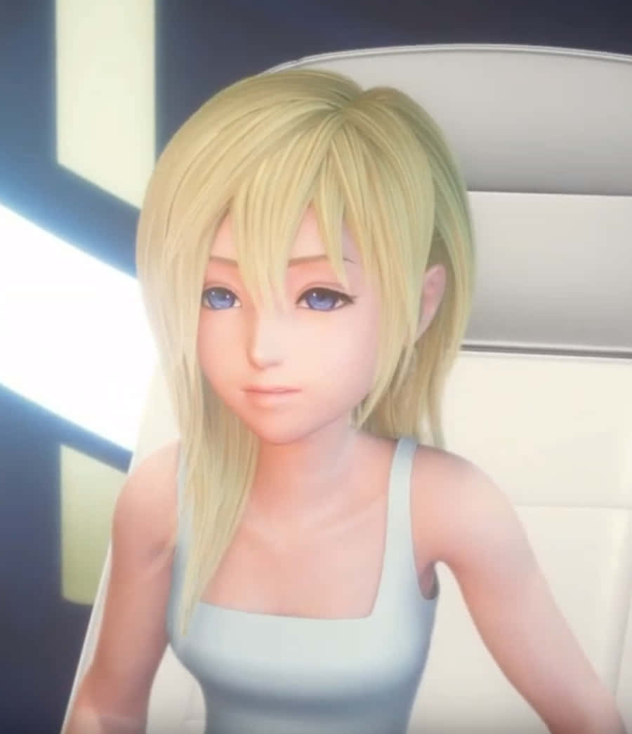 Kingdom Hearts Namine, blonde anime girl, blue eyes, SD Phone Wallpaper