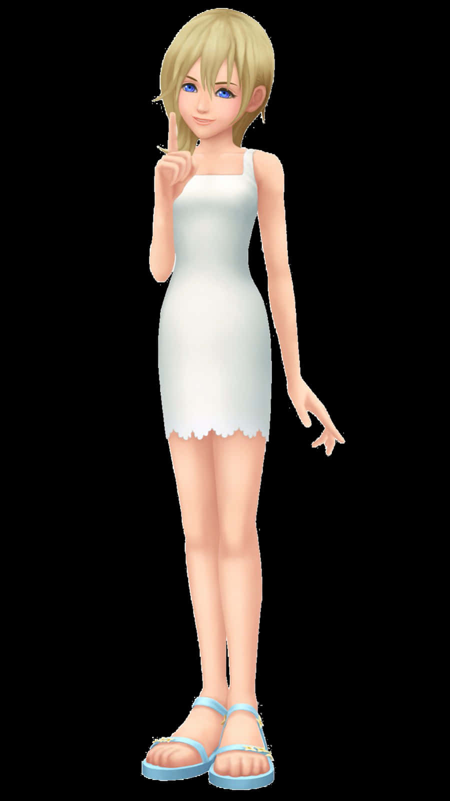 Kingdom Hearts Namine, blonde anime girl, white dress, HD Phone Wallpaper