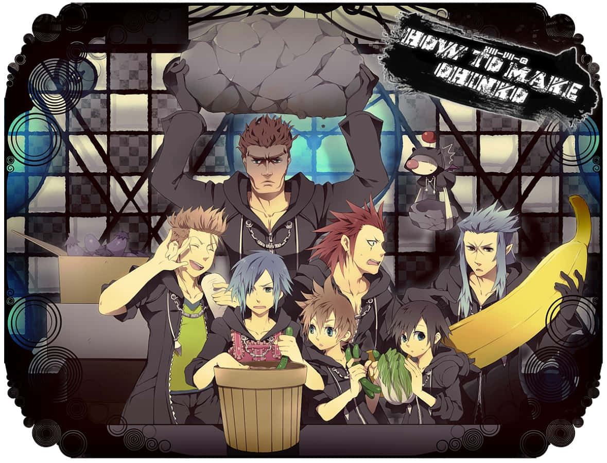 Kingdom Hearts Organization 13, shiruko, boulder, SD Desktop Wallpaper