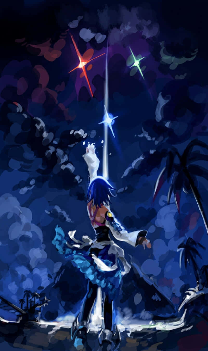 Kingdom Hearts Phone, blue-haired anime character, flowing dress, HD Phone Wallpaper