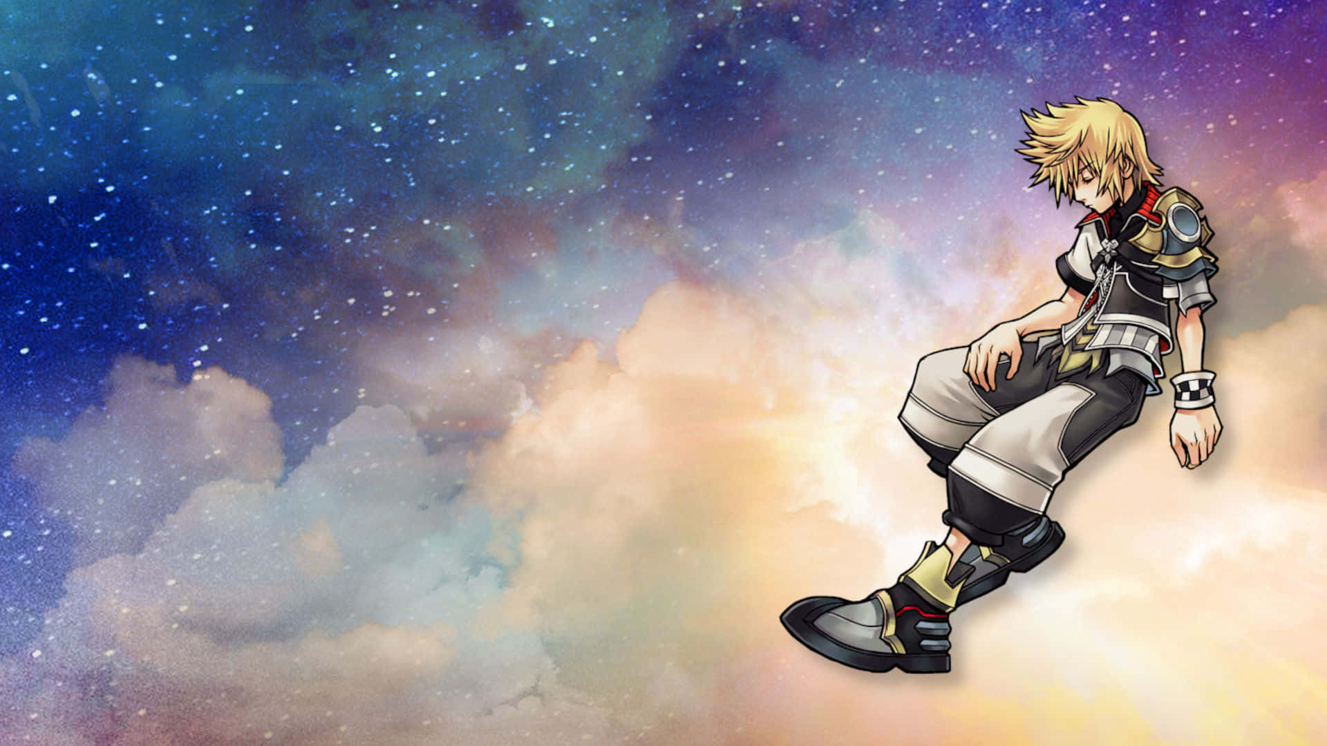 Kingdom Hearts Roxas, blonde anime boy, futuristic gear, Full HD Desktop Wallpaper