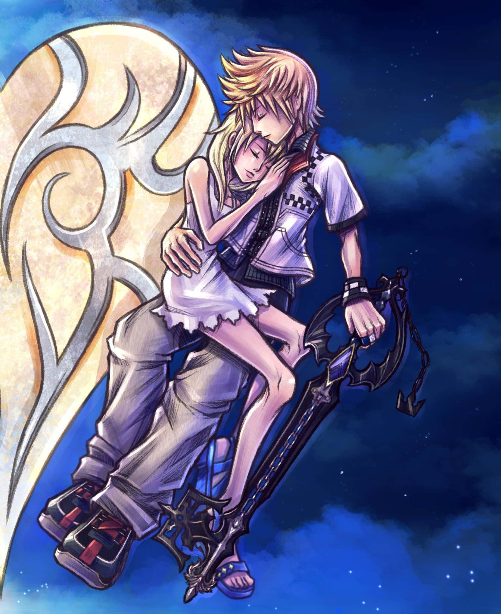 Kingdom Hearts Roxas, Roxas, keyblade, Full HD Phone Wallpaper