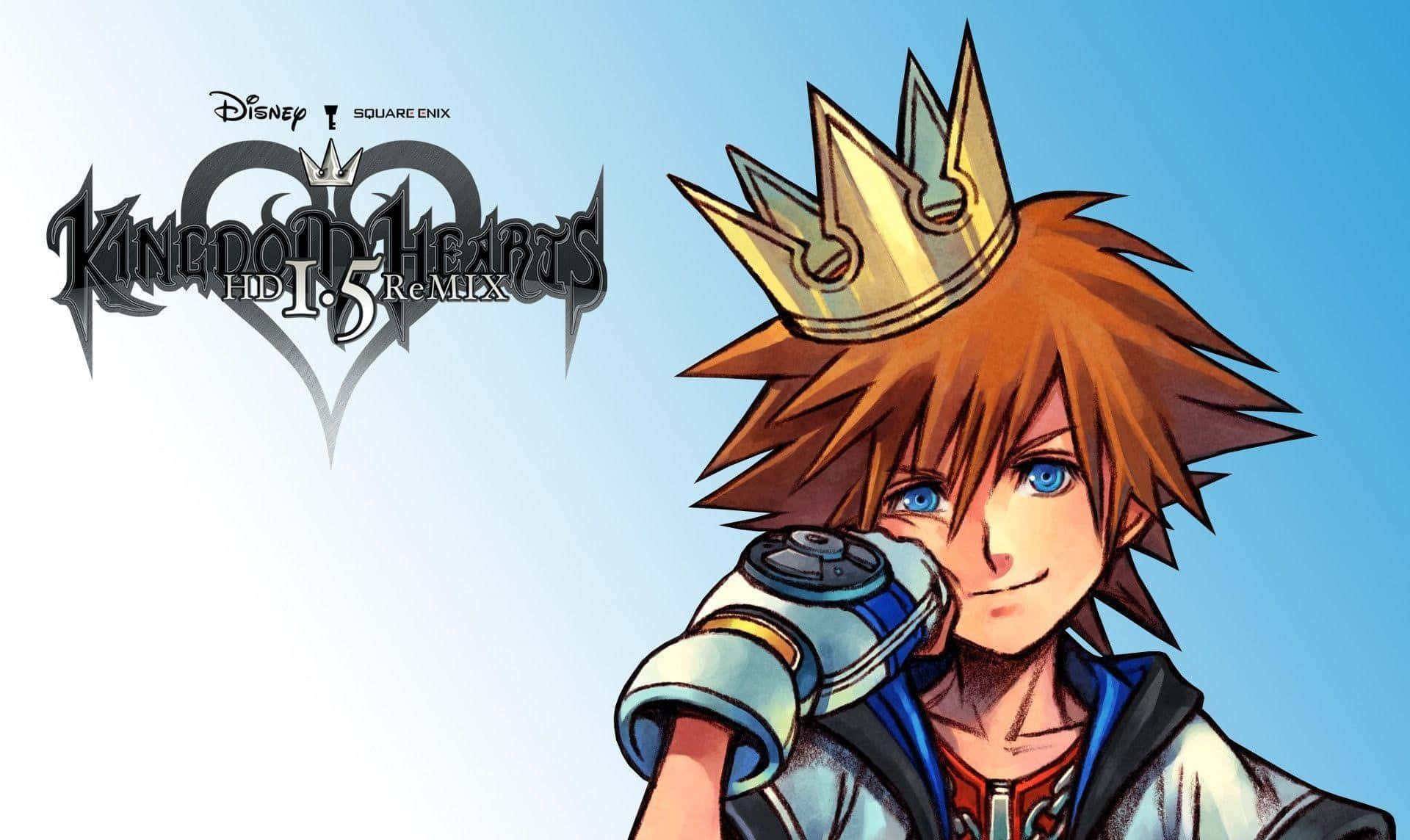 Kingdom Hearts Sora, spiky-haired anime boy, blue eyes, Full HD Desktop Wallpaper