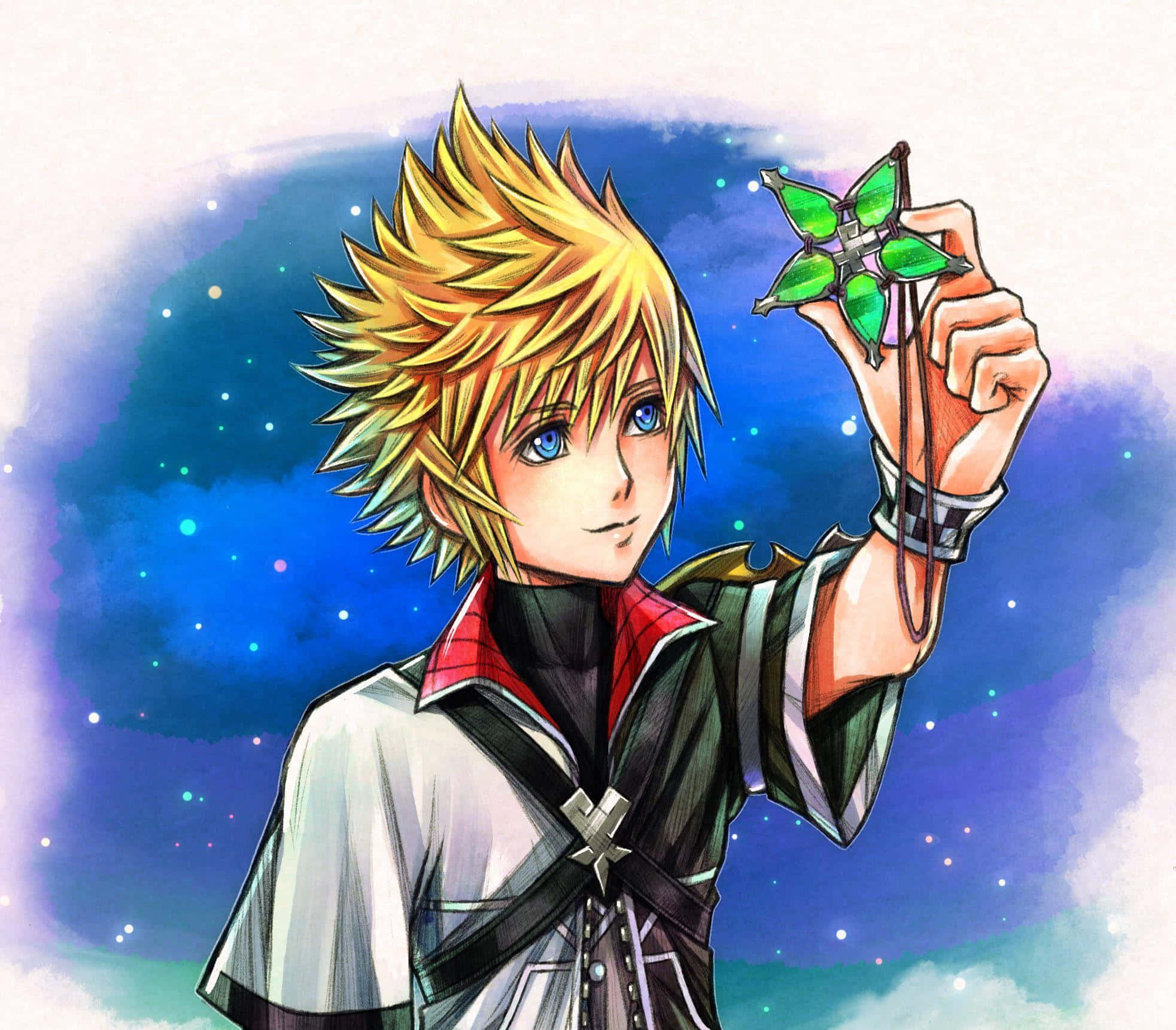 Kingdom Hearts Ventus, spiky-haired anime boy, blue eyes, Full HD Desktop Wallpaper