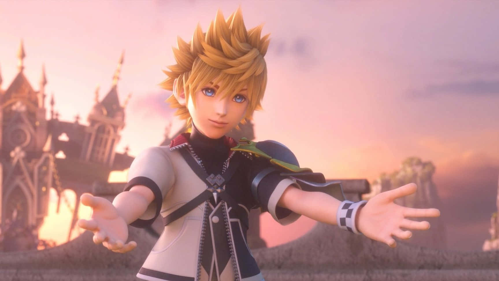 Kingdom Hearts Ventus, spiky-haired anime boy, black and white outfit, HD Desktop Wallpaper